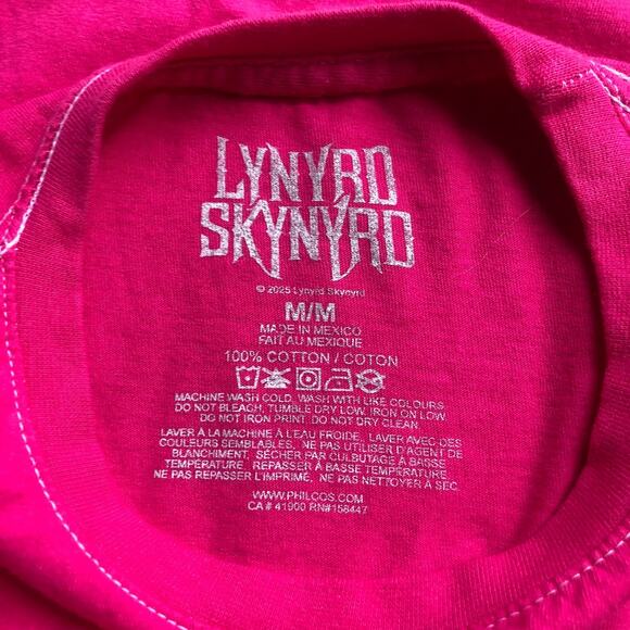 Lynyrd Skynyrd's Simple Man Cruise 2014 Shirt Crew Neck Short Sleeve Pink Medium - Picture 8 of 8